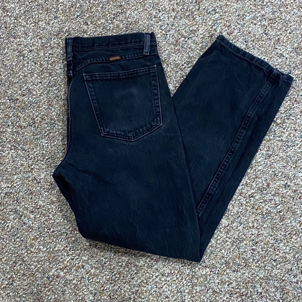 Vintage Men's Rustler Black Jeans 33 x 32